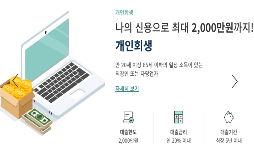 에이원대부캐피탈 개인회생대출 안내